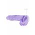 REALROCK - läpinäkyvä realistinen dildo - violetti (22cm)