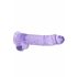 REALROCK - läpinäkyvä realistinen dildo - violetti (22cm)