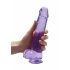 REALROCK - läpinäkyvä realistinen dildo - violetti (22cm)