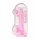 REALROCK - läpinäkyvä realistinen dildo - pinkki (22 cm)