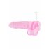 REALROCK - läpinäkyvä realistinen dildo - pinkki (22 cm)