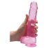 REALROCK - průsvitné realistické dildo - růžové (22cm)