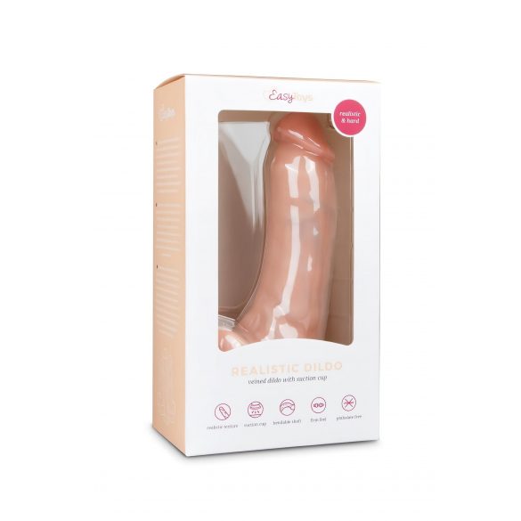 Easytoys - Imukupillinen kiveksillä varusteltu dildo (20 cm) - luonnollinen