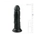 Easytoys - musta realistinen dildo 15,5 cm - imukupilla