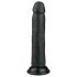 Easytoys - aito musta dildo, 20,5cm fiksatiivijalalla