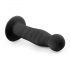 Easytoys Ribbed - Mustat anaalidildo tapilla (14cm)