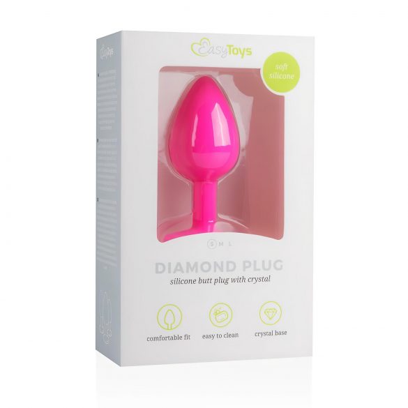 Easytoys Diamond pienen pieni anustappi (vaaleanpunainen-valkoinen)