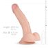 Aidonnollinen Derek-dildo - 22 cm, naturaalinen fiilis