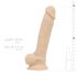 Real Fantasy Ashton - varlatový, realistický dildo - 20,5 cm (přírodní)