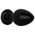 Easytoys Anal Collection - metal anal plug with gem - M (black)