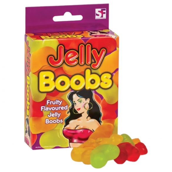 Jelly Boobs - gumové bonbóny ve tvaru prsou s ovocnou příchutí (120g)