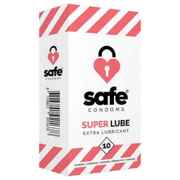 SAFE Super Lube - ekstra liukastettu kondomi (10kpl)