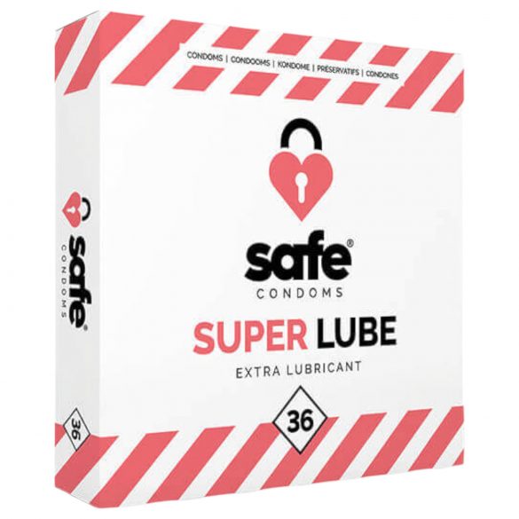 SAFE Super Lube - ekstra liukuva kondomi (36kpl)