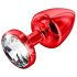 DIOGOL Anni - White Gem Anal Plug - Red (3cm)