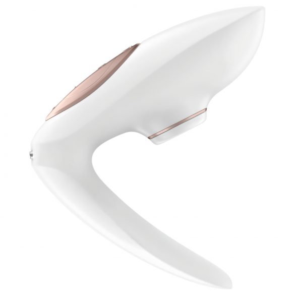 Satisfyer Pro 4 Couples - ladattava parivibraattori (valkoinen)